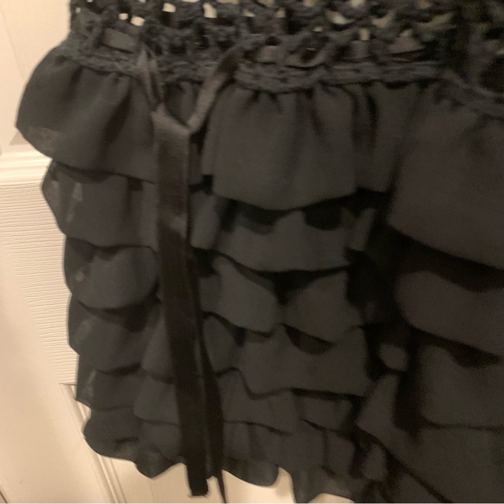 Betsey Johnson Black Crochet Mini Dress - Picture 4 of 5